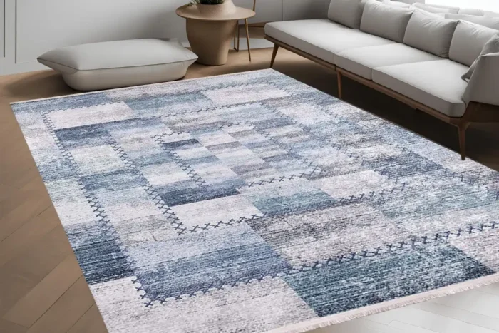 Patchwork Ocean Washable Rug - Image 4