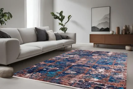 Rustic Abstract Washable Rug Rustic Abstract Washable Rug