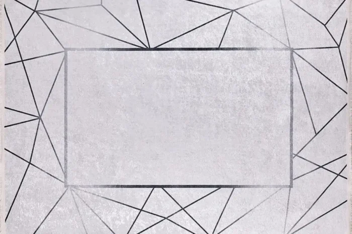 Minimalist Geometric Washable Rug - Image 1