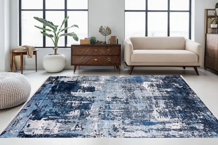 Oceanic Bliss Abstract Washable Rug - Image 2