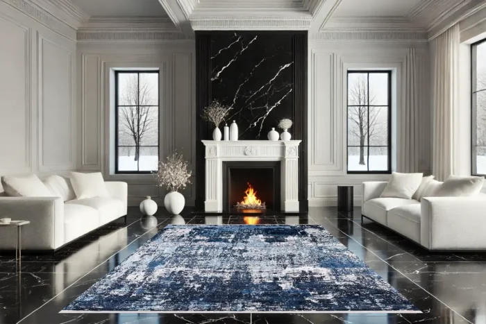 Oceanic Bliss Abstract Washable Rug - Image 3