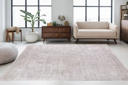 Ivory Elegance Minimalist Washable Rug Ivory Elegance Minimalist Washable Rug