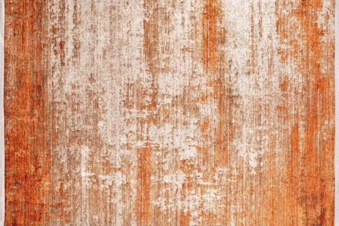 Amber Glow Rustic Washable Rug - Image 1