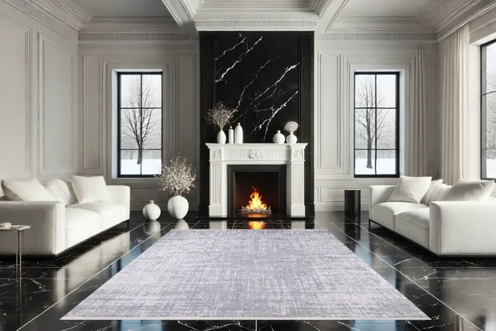 Silver Mist Textured Washable Rug - Image 3
