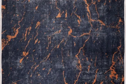 Black Lava Vein Washable Rug Black Lava Vein Washable Rug