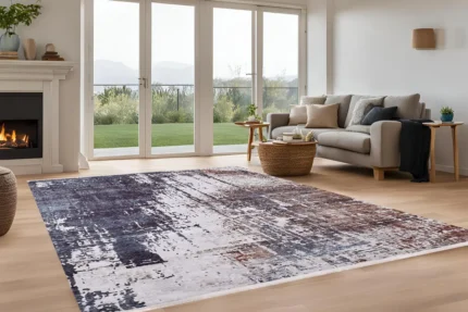 Rustic Abstract Modern Washable Rug Rustic Abstract Modern Washable Rug