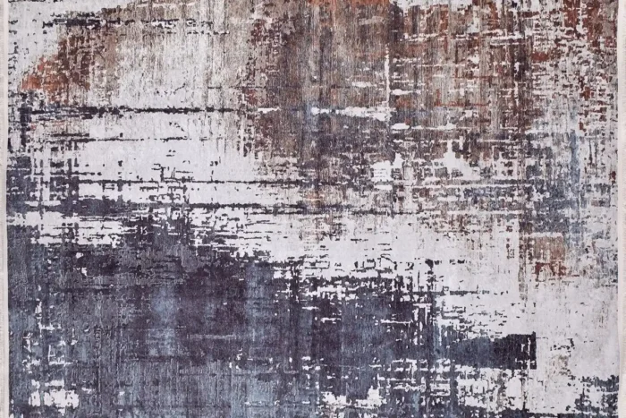 Rustic Abstract Modern Washable Rug - Image 1