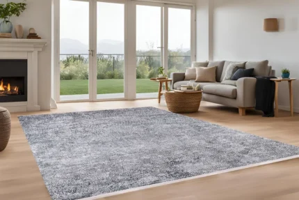 Monochrome Zigzag Washable Rug Monochrome Zigzag Washable Rug