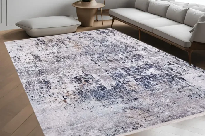 Abstract Misty Elegance Washable Rug - Image 4