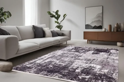 Monochrome Distressed Washable Rug Monochrome Distressed Washable Rug