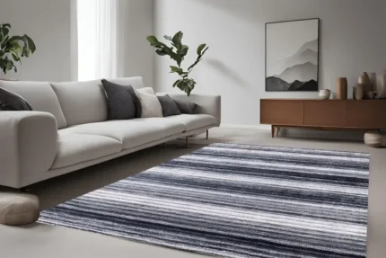 Monochrome Elegance Striped Washable Rug Monochrome Elegance Striped Washable Rug