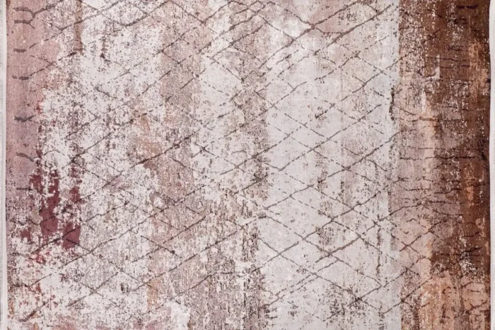 Rustic Diamond Pattern Washable Rug - Image 1