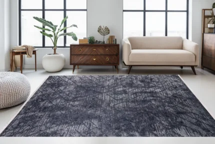 Midnight Geometric Washable Rug Midnight Geometric Washable Rug