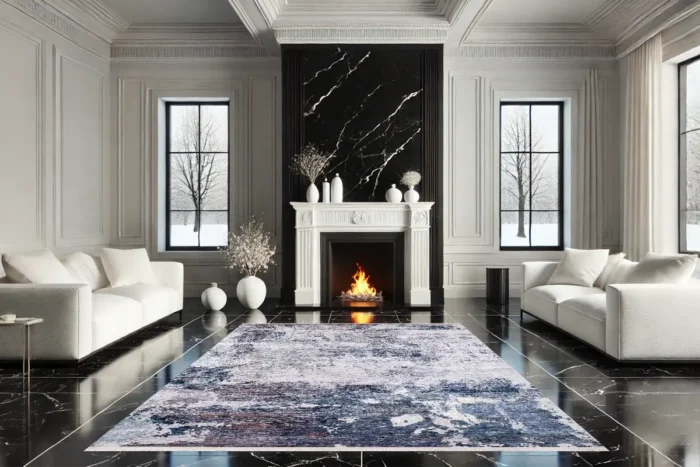 Abstract Oceanic Bliss Washable Rug - Image 3