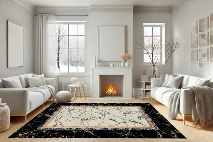 Marble Elegance Washable Rug - Image 4