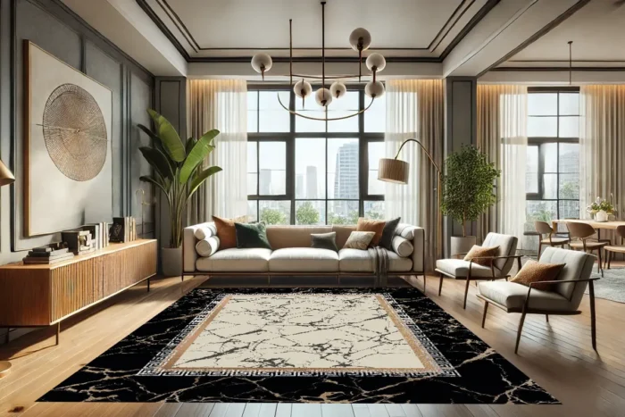 Marble Elegance Washable Rug - Image 3