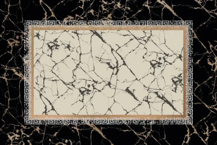 Marble Elegance Washable Rug - Image 1