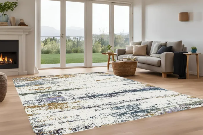 Aurora Canvas Washable Rug - Image 2