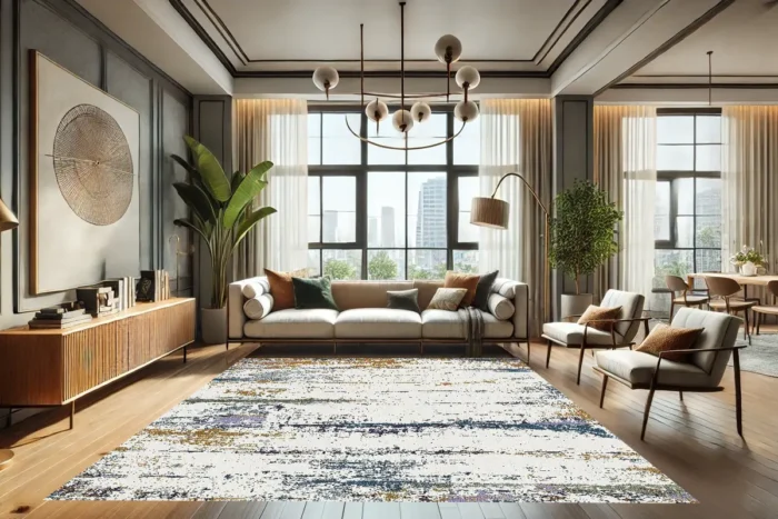 Aurora Canvas Washable Rug - Image 3