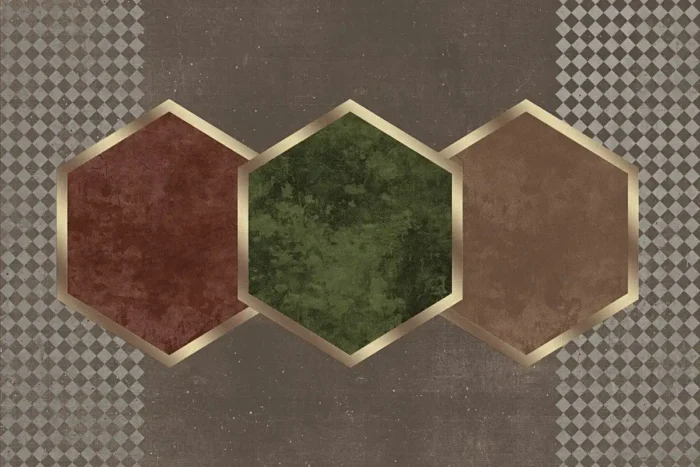 Hexagonal Harmony Washable Rug - Image 1