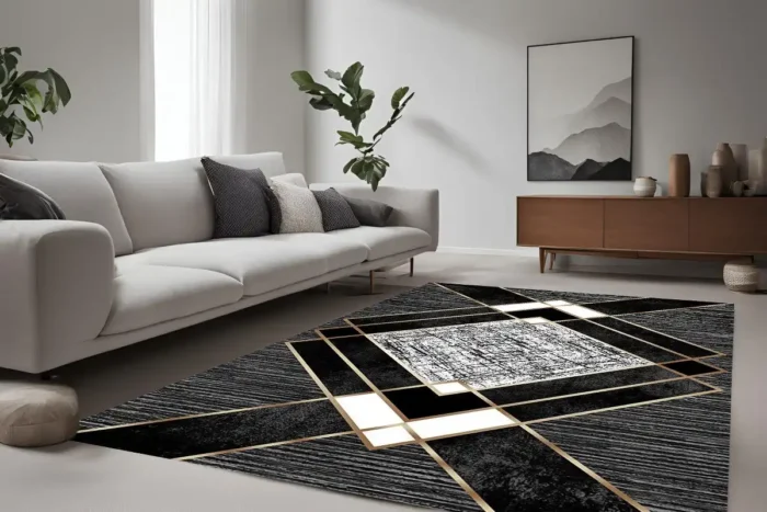 Monochrome Lux Washable Rug - Image 2