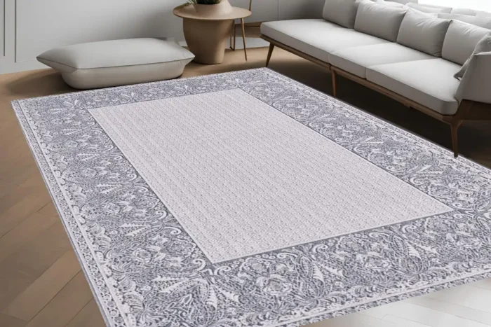 Silver Grace Ornamental Washable Rug - Image 4