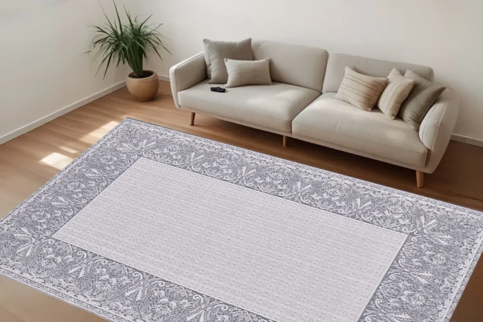 Silver Grace Ornamental Washable Rug - Image 3