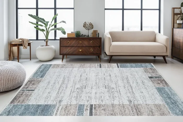 Serene Stripes Area Washable Rug - Image 2