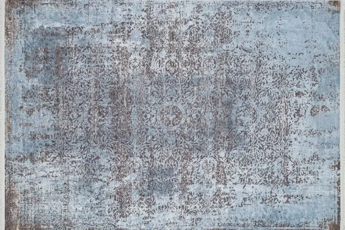 Azure Bloom Washable Rug - Image 1