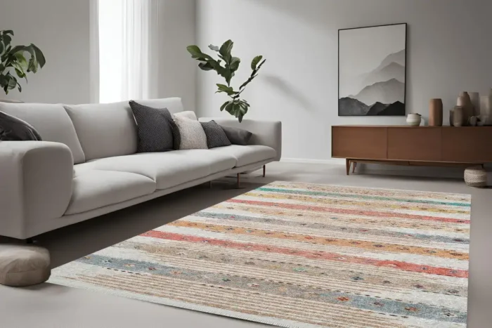 Festival Stripes Washable Rug - Image 2
