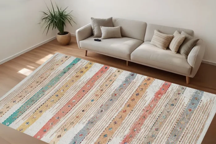 Festival Stripes Washable Rug - Image 3
