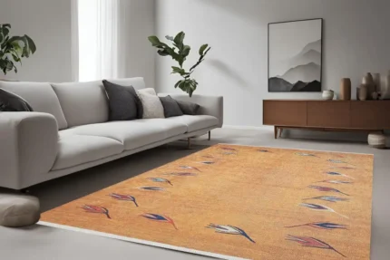 Blossom Breeze Gold Washable Rug Blossom Breeze Gold Washable Rug