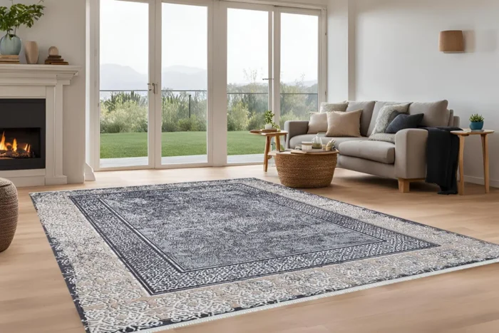 Ornate Border 3 Washable Rug - Image 2