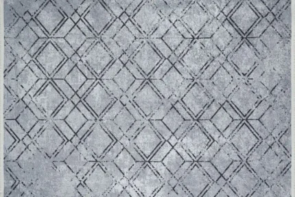 Geometric Frost 1 Washable Rug Geometric Frost 1 Washable Rug