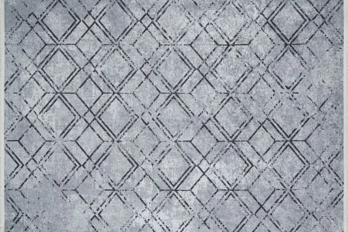 Geometric Frost 1 Washable Rug - Image 1