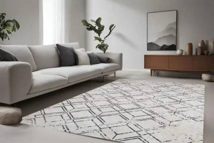 Geometric Frost 3 Washable Rug Geometric Frost 3 Washable Rug