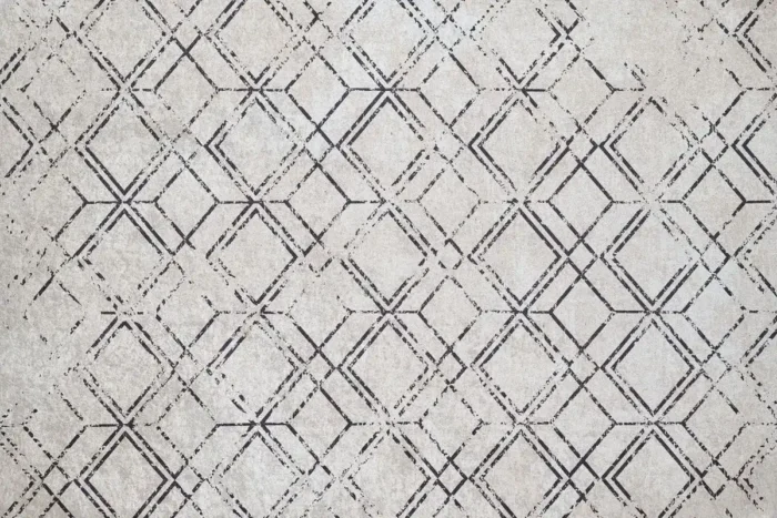 Geometric Frost 3 Washable Rug - Image 1
