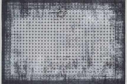 Grid Noir 1 Washable Rug Grid Noir 1 Washable Rug