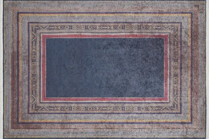 Azure Mosaic Washable Rug - Image 1