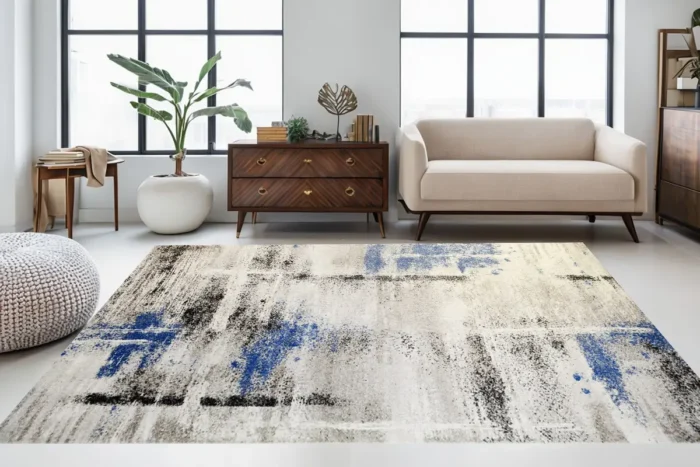 Abstract Mist Washable Rug - Image 2