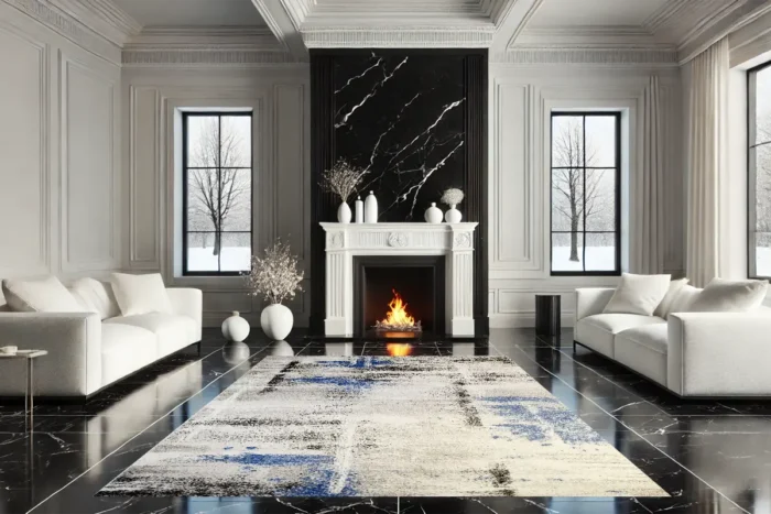 Abstract Mist Washable Rug - Image 3