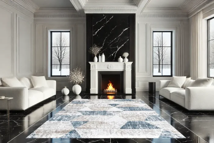 Geo Textures 1 Washable Rug - Image 3