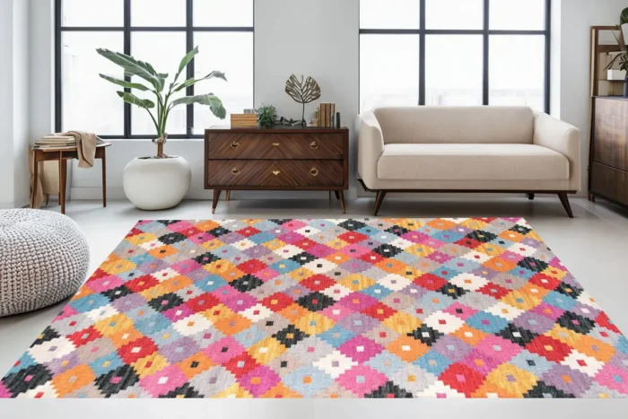 Kaleidoscope Harmony Washable Rug - Image 2