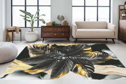 Golden Frond Washable Rug Golden Frond Washable Rug